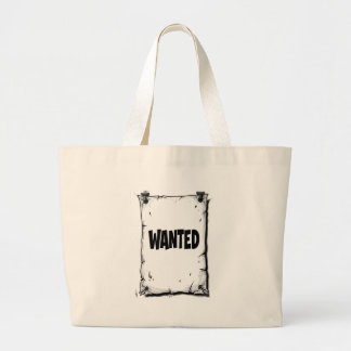 Bolsa Tote Grande Procurado desenho à mão