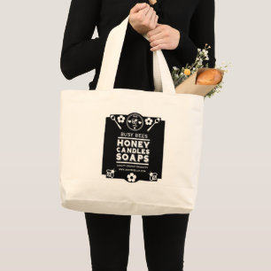 Bolsa Tote Grande Produtos de mel para o mercado de agricultores