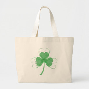 Bolsa Tote Grande Produtos De Shamrock simples Mas Rico