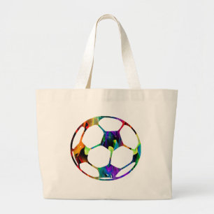 BOLSA TOTE GRANDE PRODUTOS MULTICOLORIDOS DA BOLA DE FUTEBOL