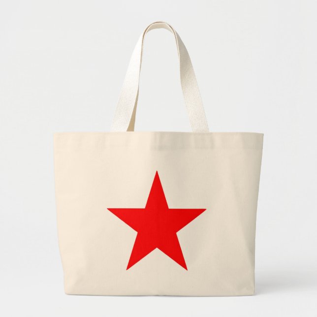 Bolsa Tote Grande Produtos vermelhos & design da estrela! (Frente)