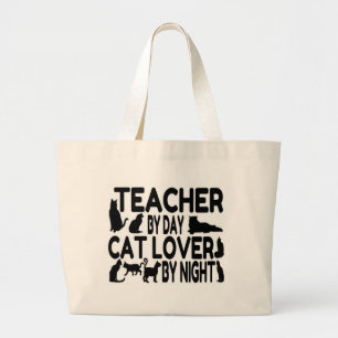 Bolsa Tote Grande Professor Cat Lover