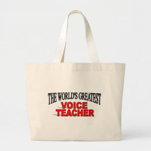 Bolsa Tote Grande Professor da voz do mundo o grande
