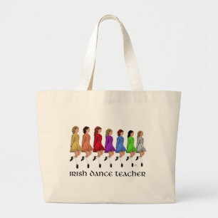 Bolsa Tote Grande Professor de dança em irlandês - Arco-Íris