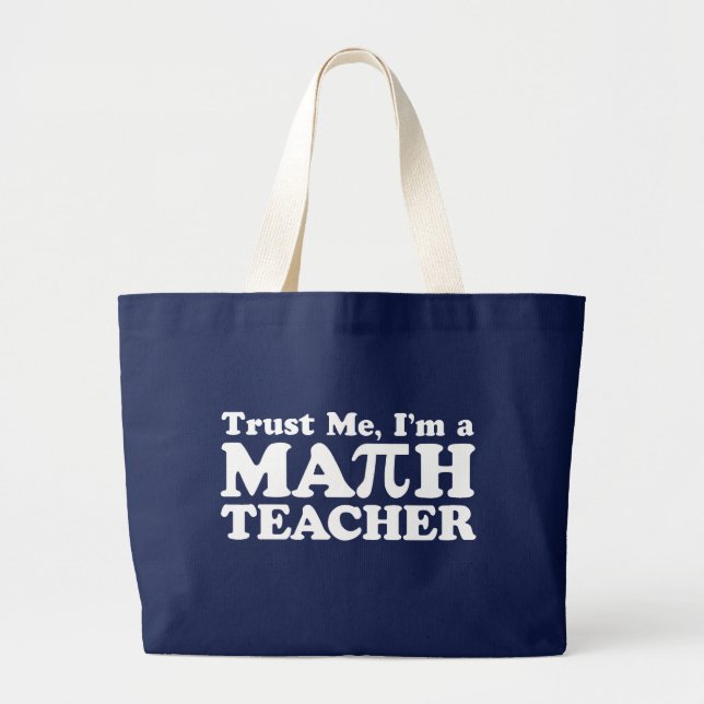 Bolsa Tote Grande Professor de Matemática (Frente)