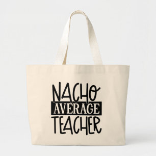 Bolsa Tote Grande Professor Engraçado Nacho Word Art