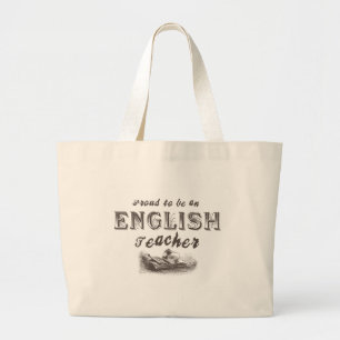 Bolsa Tote Grande Professor inglês orgulhoso Vitoriano