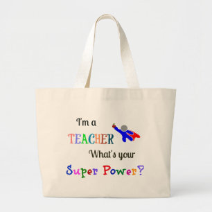 Bolsa Tote Grande Professor super-herói