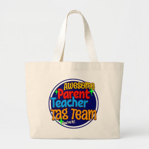 Bolsa Tote Grande Professora da Escola, Equipe de ATG Pai