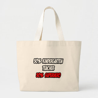 Bolsa Tote Grande Professora do meio jardim de infância... meio supe