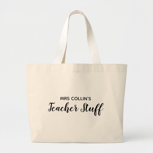 Bolsa Tote Grande Professores Coisa Saco (Frente)