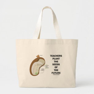 Bolsa Tote Grande Professores Plantam Sementes Do Futuro (Sementes D