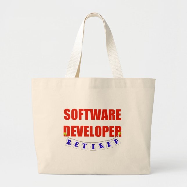 BOLSA TOTE GRANDE PROGRAMADOR DE SOFTWARE APOSENTADO (Frente)