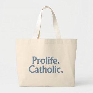 Bolsa Tote Grande Prolife. Católico