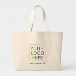 Bolsa Tote Grande Promocional de texto e logotipo personalizado mini