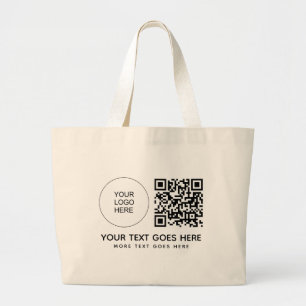 Bolsa Tote Grande Promocional Empresa Logotipo comercial QR Código d