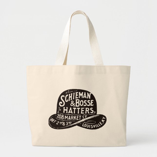 Bolsa Tote Grande Propaganda do chapéu de jogador (Frente)