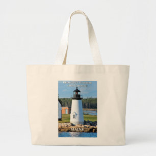 Bolsa Tote Grande Prospect Harbor Lighthouse, Cartão-postal Maine