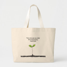 Bolsa Tote Grande Psalm 34:10 Tote Bag Christian Encouragement Gift
