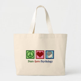 Bolsa Tote Grande Psicólogo de Psicologia do Amor pela Paz