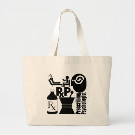 Bolsa Tote Grande Psicólogo que prescreve LOGO RxP.