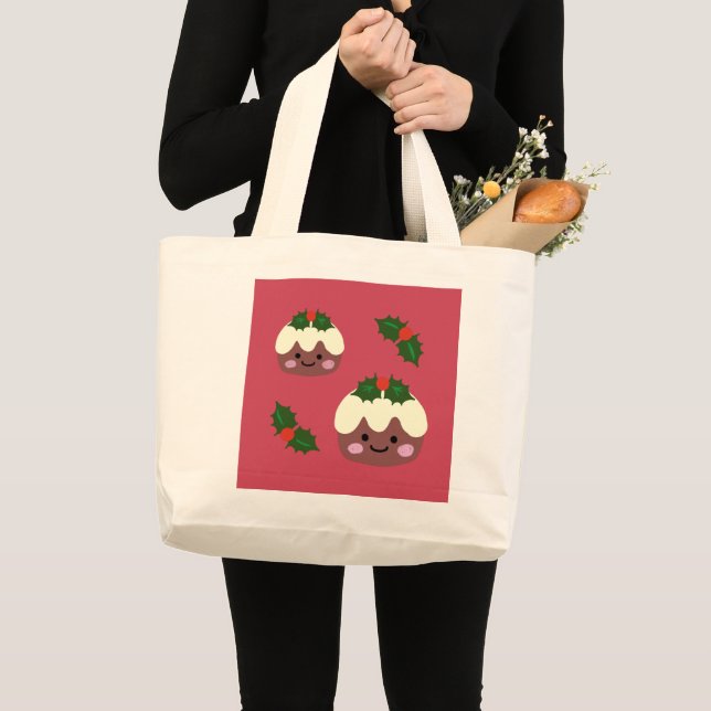 Bolsa Tote Grande Pudim de Natal 2 (Frente (produto))