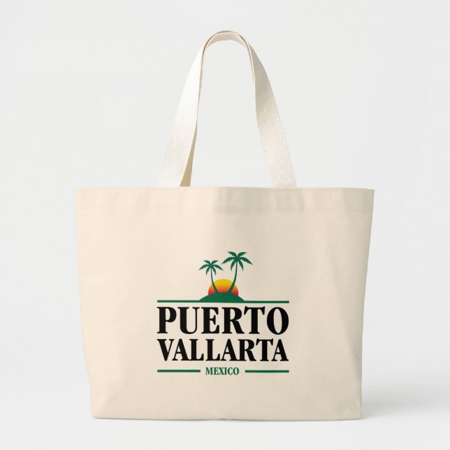 Bolsa Tote Grande Puerto Vallarta México (Frente)