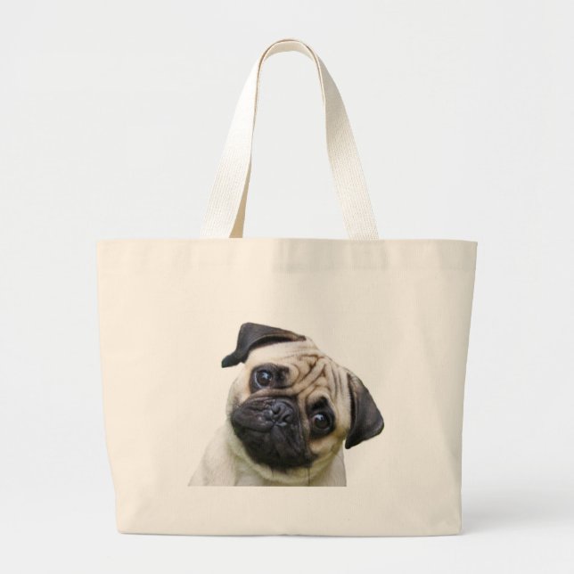 Bolsa Tote Grande pug (Frente)