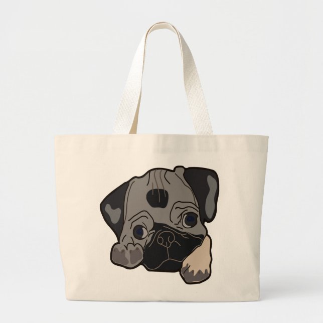 BOLSA TOTE GRANDE PUG PUPPY DOG (Frente)