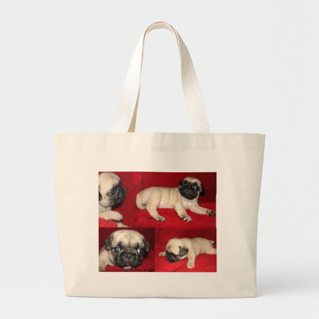 Bolsa Tote Grande Puggies ir! (Frente)