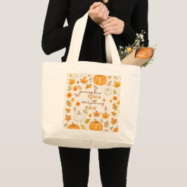 Bolsa Tote Grande Pumpkin Bonito | Ação de Graças