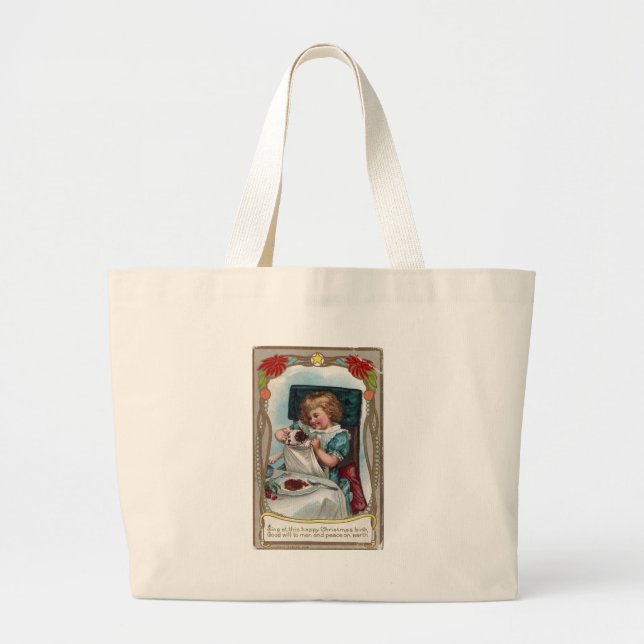 Bolsa Tote Grande Puppy Natal (Frente)