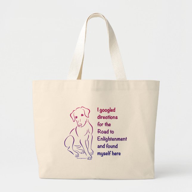 Bolsa Tote Grande Puppy Road to Enlight (Frente)