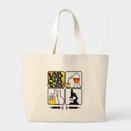 BOLSA TOTE GRANDE QUADRADO DO LABORATÓRIO 4 - TAÇAS/MICROSCÓPIO
