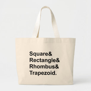 Bolsa Tote Grande Quadrado Retângulo Losango Trapezóide   Quadriláte