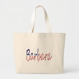 Bolsa Tote Grande Qualquer nome sobreposto no gtcnt Sinalizador dos