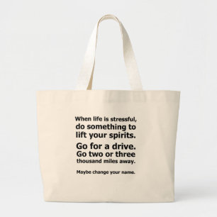 Bolsa Tote Grande Quando a vida é estressante
