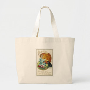 Bolsa Tote Grande Quando bruxas se abrem no Halloween