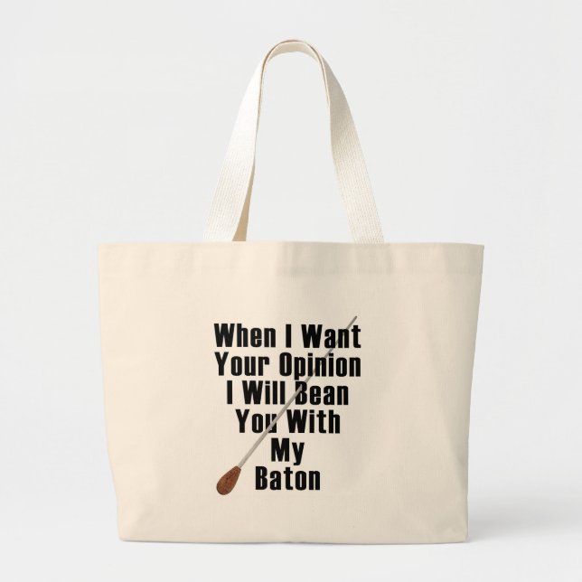 Bolsa Tote Grande Quando eu quiser sua opinião… (Frente)