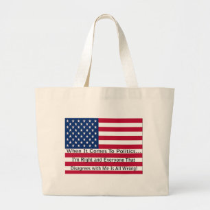 Bolsa Tote Grande Quando Se Trata De Política