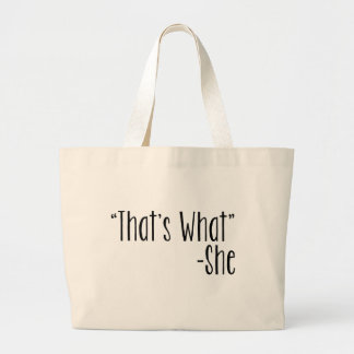 Bolsa Tote Grande "Que é o que" - ela