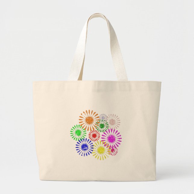 Bolsa Tote Grande Quebra da Flor Distante (Frente)