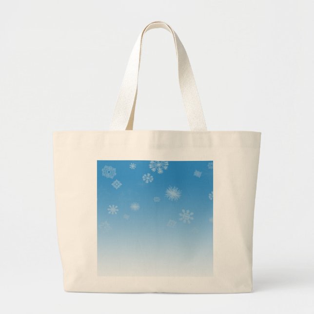 Bolsa Tote Grande Queda de neve (Frente)