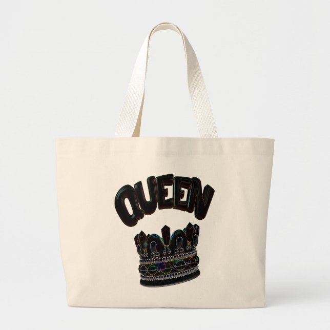 Bolsa Tote Grande queen.glowrainbow (Frente)