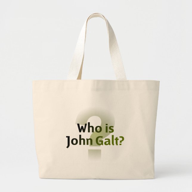 Bolsa Tote Grande Quem é John Galt? (Frente)