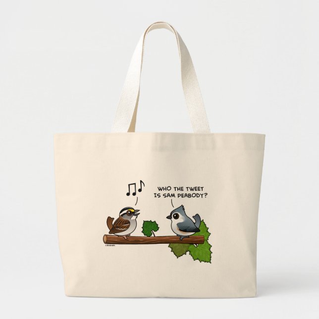 Bolsa Tote Grande Quem é o Tweet? (Frente)