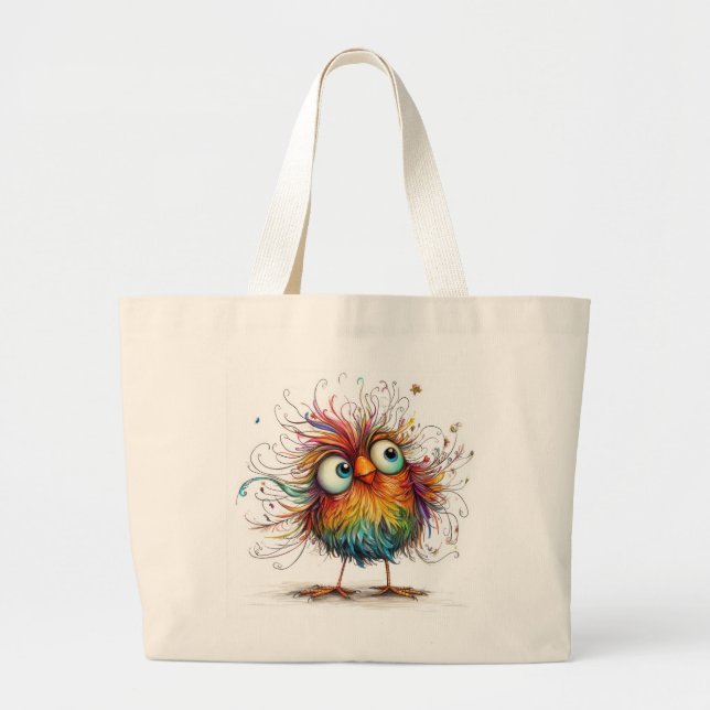 Bolsa Tote Grande Quirky Bird (Frente)