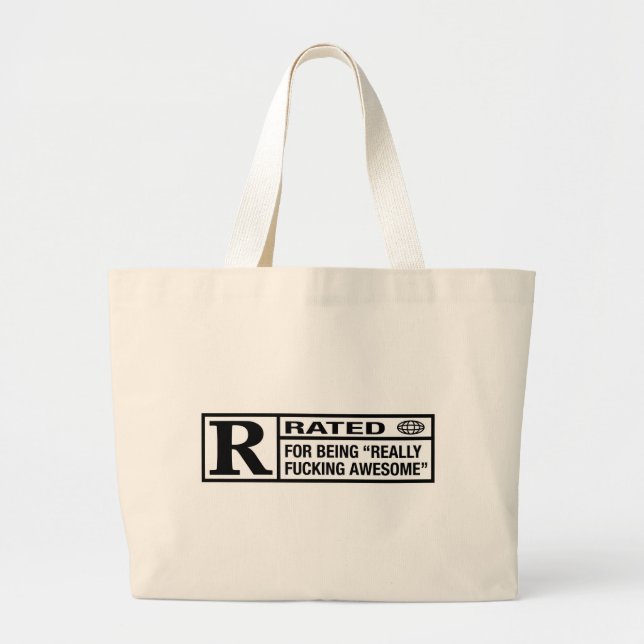 Bolsa Tote Grande R avaliado para ser impressionante (Frente)