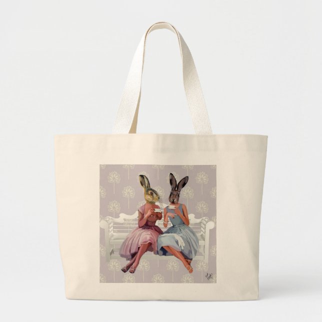 Bolsa Tote Grande Rabbit Chat (Frente)