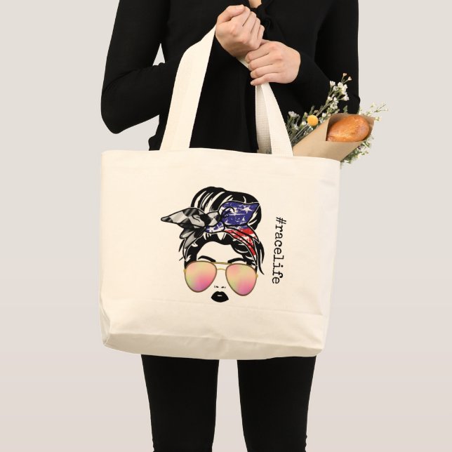 Bolsa Tote Grande Race Life (Frente (produto))